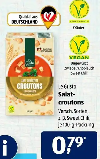 Aldi Süd Le Gusto Salat croutons 100g Angebot