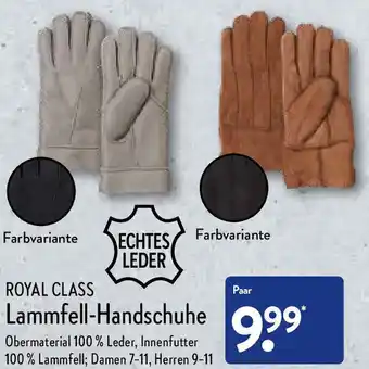 Aldi Nord Royal Class Lammfell Handschuhe Angebot