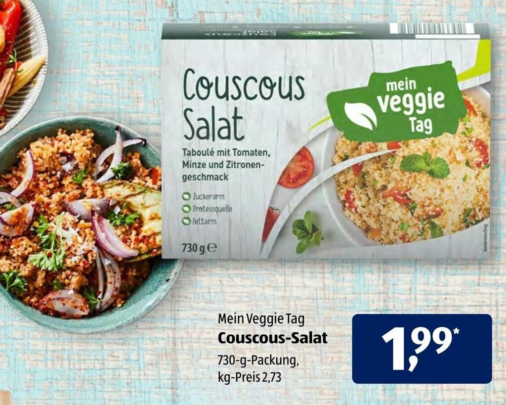 Mein Veggie Tag Couscous Salat 730g Angebot bei Aldi Süd