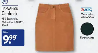 Aldi Nord UP2FASHION Cordrock Angebot