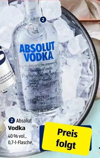 Aldi Süd Absolut Vodka 0,7L Angebot