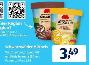 Aldi Süd Schwarzwälder Milcheis 500ml Angebot