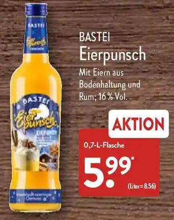 Aldi Nord Bastei Eierpunsch 0,7 L Flasche Angebot