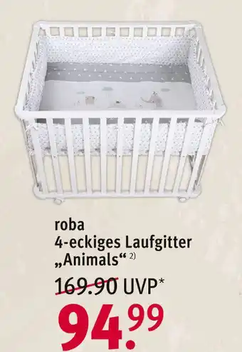 Rossmann Roba 4-eckiges Laufgitter ,,Animals Angebot