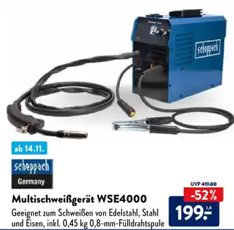 Aldi Nord Scheppach Multischweißgerät WSE4000 Angebot