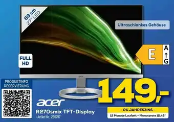 Euronics Berlet Acer R270smix TFT-Display Angebot