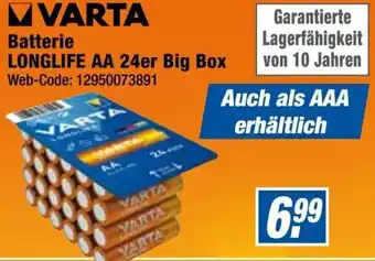 Expert Varta Batterien Longlife AA 24er Big Box Angebot