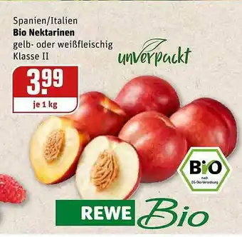 REWE Spanien- Italien Bio Nektarinen Angebot