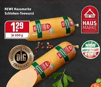 REWE Rewe Hausmarke Schinken-teewurst Angebot