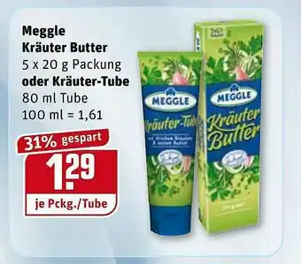 REWE Meggle Kräuter Butter Oder Kräuter-tube Angebot