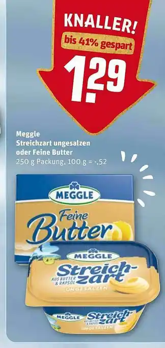 REWE Meggle Streichart Ungesalzen Oder Feine Butter Angebot