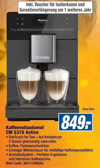 expert Octomedia Miele Kaffeevollautomat CM 5315 Active Angebot