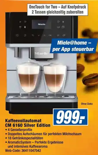 expert Octomedia Miele Kaffeevollautomat CM 6160 Silver Edition Angebot