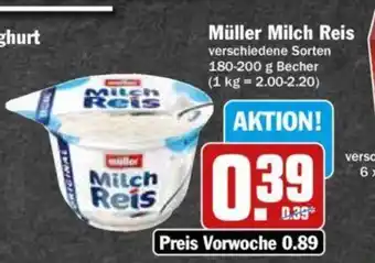 Hit Muller Milch Reis 180-200 g Angebot