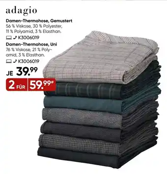 Galeria Adagio Damen Thermohose, Gemustert Angebot