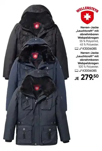 Galeria Wellensteyn Herren Jacke ,,Leuchtcraft" mit abnehmbaren Webpelzkragen Angebot