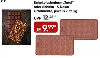 Galeria Schokoladenform Tafel oder Schoko & Dekor Ornamente, jeweils 2-teilig Angebot