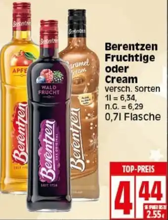 Elli Markt Berentzen Fruchtige oder Cream 0,7 L Flasche Angebot