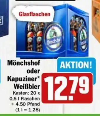 Hit Monchshof o. Kapuziner Weissbier 20*500ml Angebot