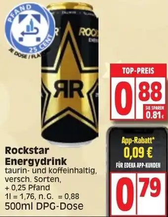 Edeka Rockstar Energy Drink 500ml DPG Dose Angebot