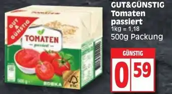 Edeka Gut & Günstig Tomaten passiert 500g Packung Angebot