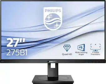 Conrad Philips 275b1 lcd-monitor 68.6 cm (27 zoll) eek f (a - g) 2560 x 1440 pixel qhd 4 ms au... Angebot