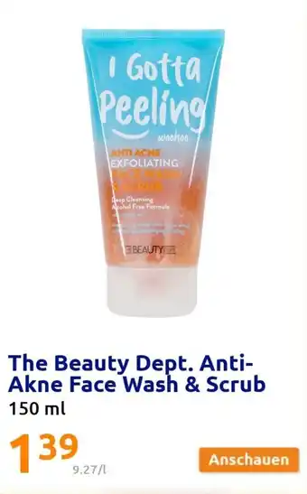 Action The Beauty Dept. Anti-Akne Face Wash & Scrub 150ml Angebot