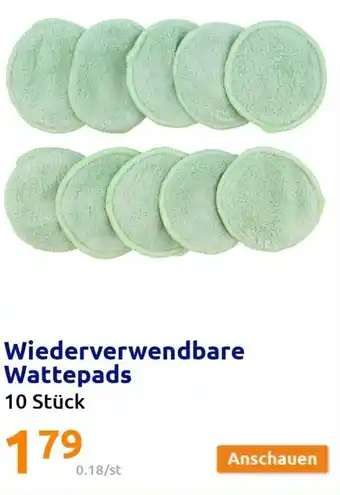 Action Wiederverwendbare Wattepads 10st Angebot