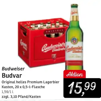 KONSUM Budweiser Budvar 20x0,5 L Flasche Angebot