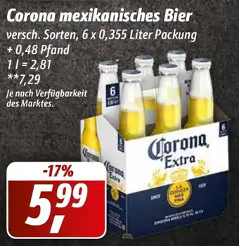 Simmel Corona Mexikanisches Bier 6x0,355 Liter Packung Angebot