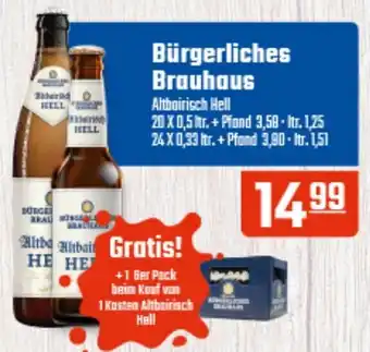 Hörl Getränke Bürgerliches Brauhaus Altbairisch Hell 20x0,5/24x0,33 L Flasche Angebot