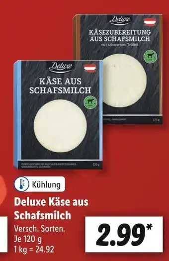 Lidl Deluxe käse aus schafsmilch Angebot