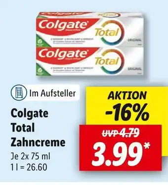 Lidl Colgate total zahncreme Angebot