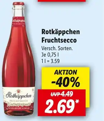 Lidl Rotkäppchen fruchtsecco Angebot