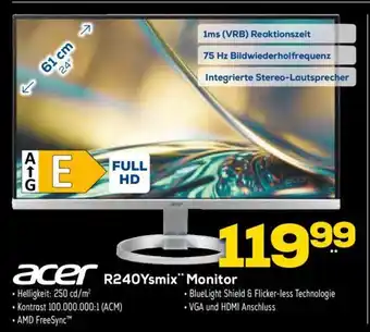 Euronics Acer Monitor R240Ysmix" Angebot