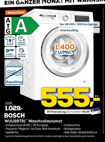Euronics Bosch Waschvollautomat l WUU28T91" Angebot