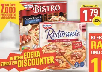 WEZ Dr. Oetker Pizza Ristorante, Piccola oder Bistro Flammkuchen 235-410 g Packung Angebot