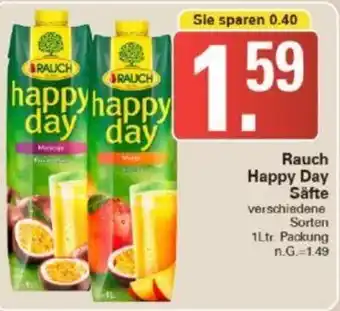 WEZ Rauch Happy Day Säfte 1Ltr. Packung Angebot