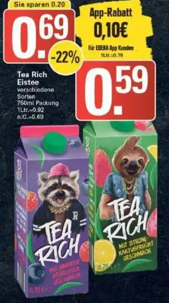 WEZ Tea Rich Eistee 750 ml Packung Angebot