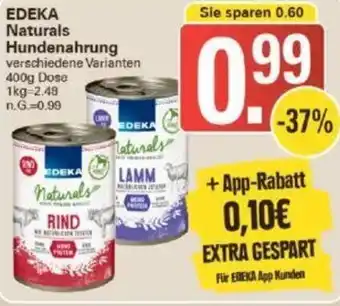 WEZ Edeka Naturals Hundenahrung 400g Dose Angebot