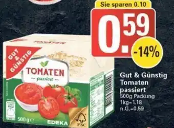 WEZ Gut & Günstig Tomaten passiert 500g Packung Angebot