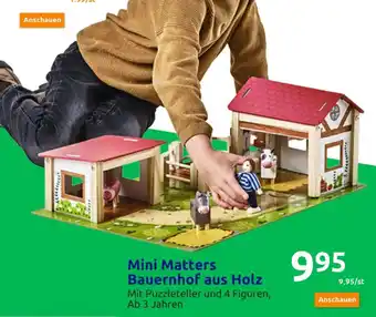 Action Mini Matters Bauernhof aus Holz Angebot