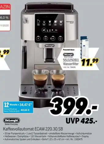 MEDIMAX DēLonghi Kaffeevollautomat ECAM 220.30.SB Angebot