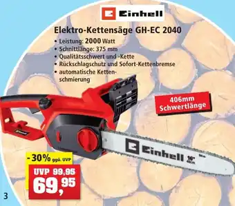 Thomas Philipps Einhell Elektro Kettensäge GH-EC 2040 Angebot