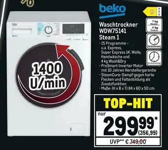 METRO beko Waschtrockner WDW75141 Steam 1 Angebot