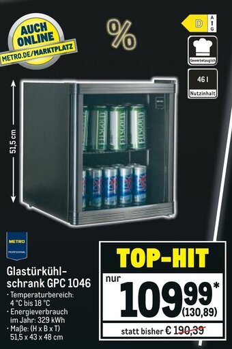 METRO Metro Professional Glastürkühlschrank GPC 1046 Angebot