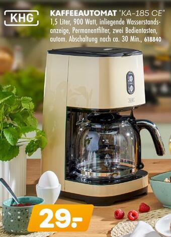 Möbel Kraft Khg kaffeeautomat "ka-185 ce" Angebot