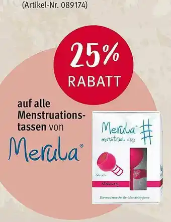 Rossmann Merula Menstrual Cup Angebot