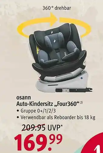 Rossmann Osann Auto-kindersitz „four360” Angebot