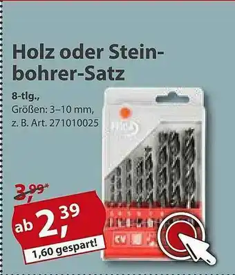 Sonderpreis Baumarkt Holz Oder Stein Bohrer-satz Angebot